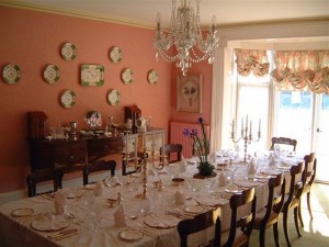 Haughley House B&B guest dining room